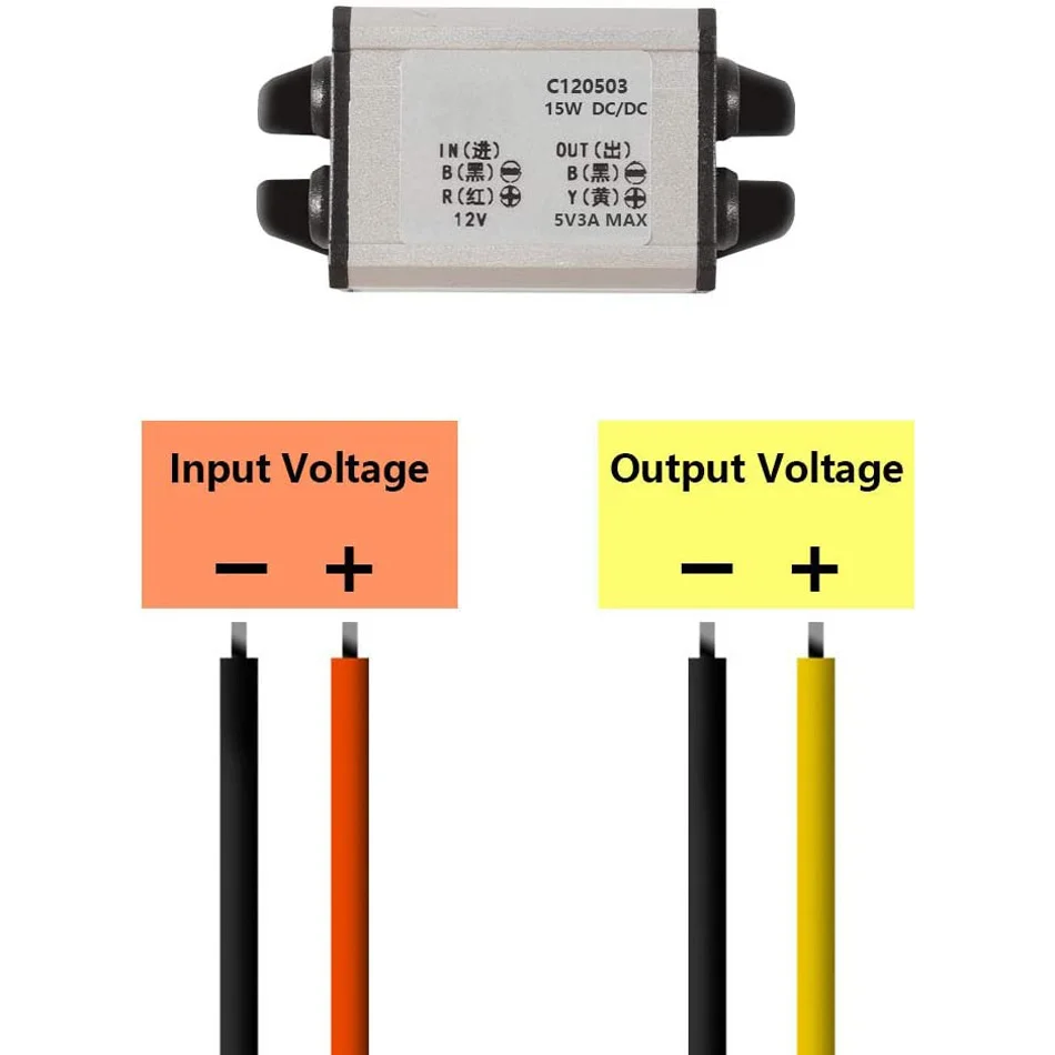 12V to 6V Converter Car Power Converter DC 8V-35V 9V 12V 24V to DC 6V Buck Voltage Regulator 3A 18W High Efficiency Step Down