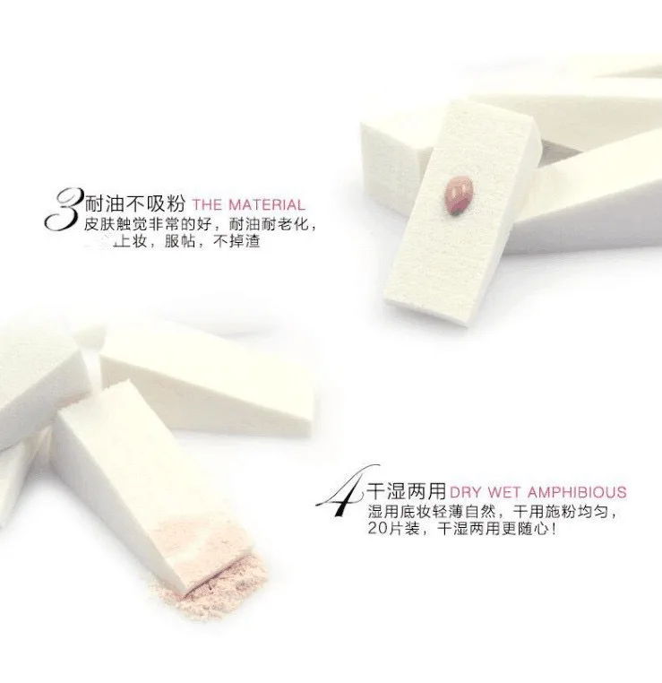 20/50Pcs Weiß Dreieck Weichen Schwamm Nagel Pinsel Gradienten Wirkung Malerei Gel Halo Färben Werkzeug Pinsel DIY Maniküre make-up Schwamm & Q9 – Detail 10