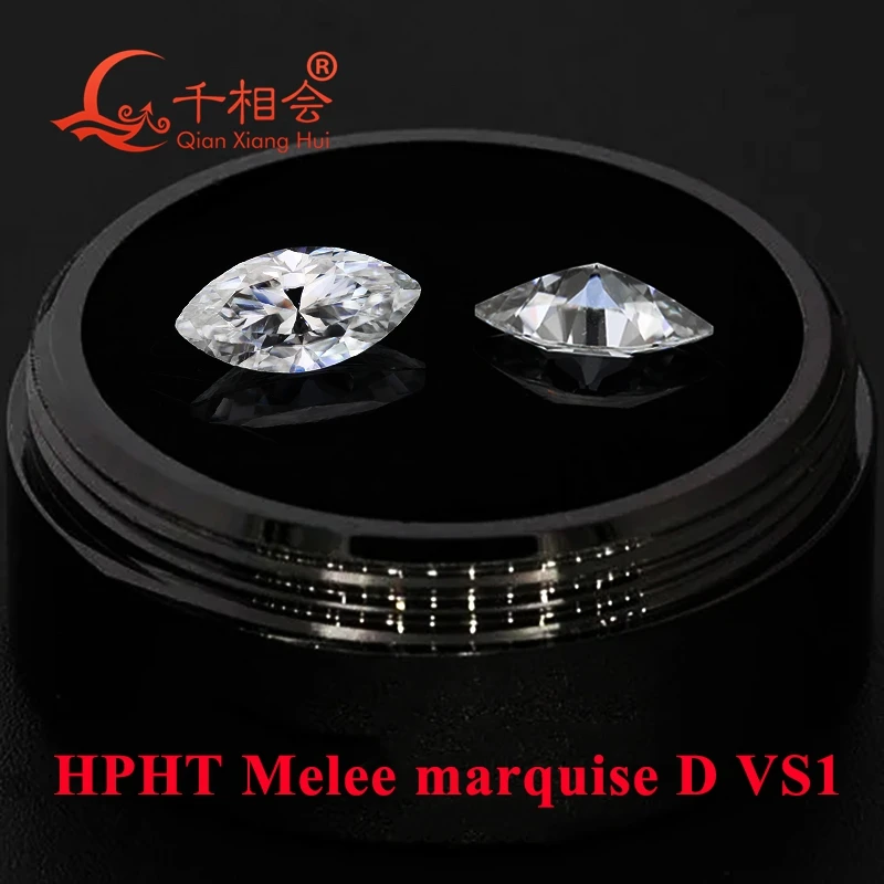 

Melee marquise shape HPHT diamond D color 0.035CT To 0.7ct VS1 clarity diamond cut melee lab grown diamond loose stone