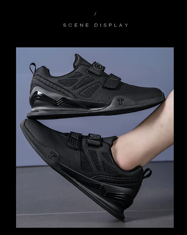 Professional Fashion Weightlifting Shoes Lightweight Wear-resistant Deep Squat Flat Shoes Men's Weightlifting Shoes Comprehensiv