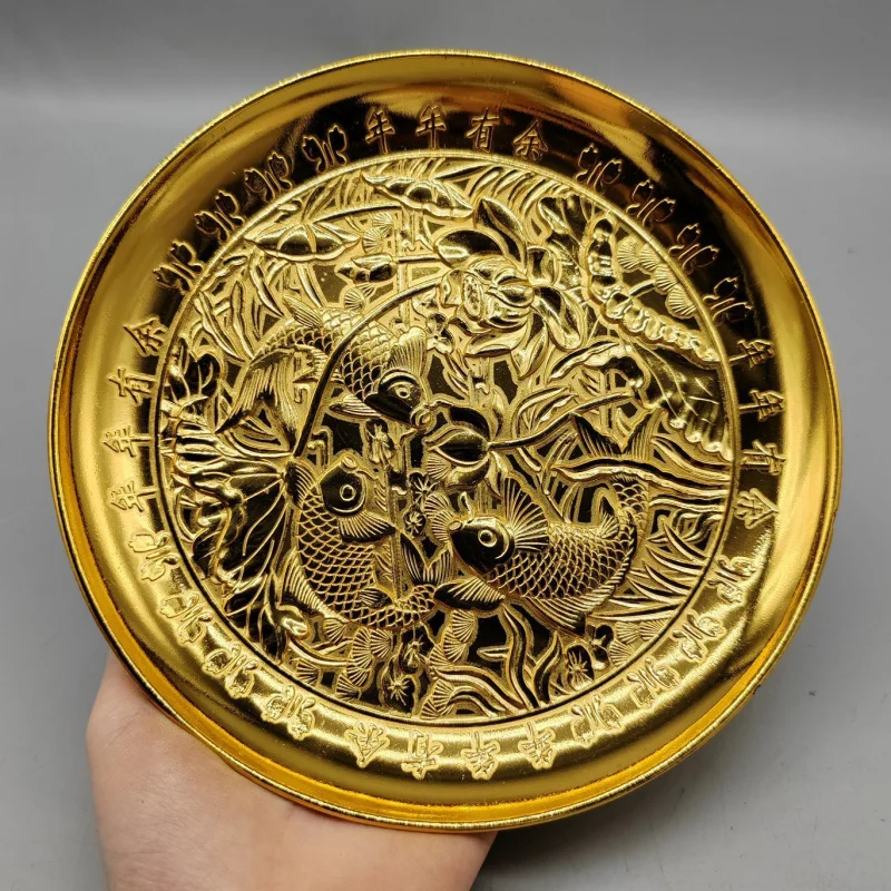 

In the Early Years, There Were More than Made in Years of Qian Long Emperor of Qing Dynasty Plates of Pure Copper and Gold Plate