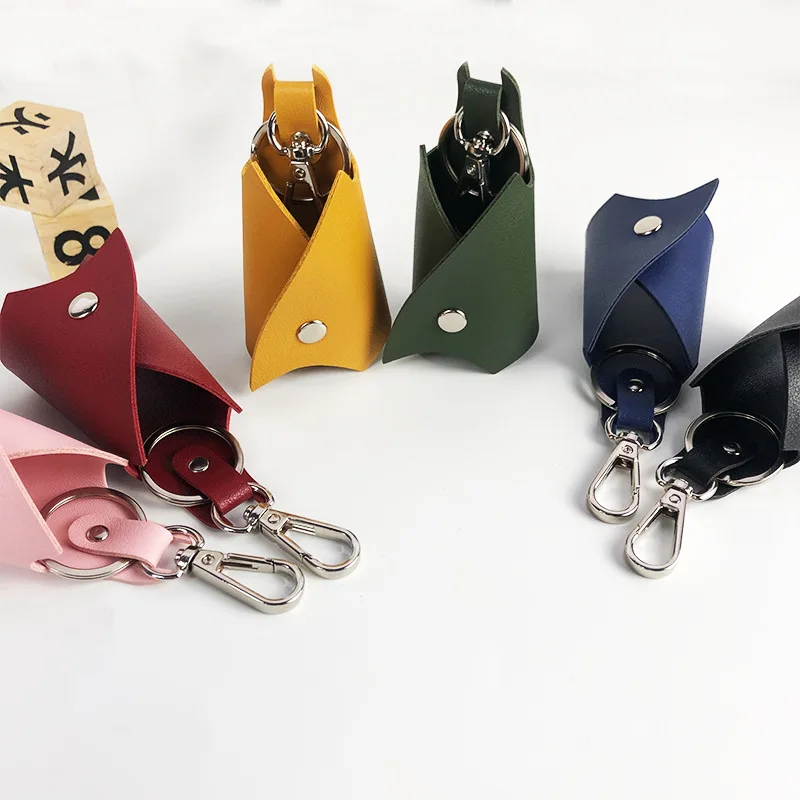 Pu Leather Windbreaker Shape Multifunctional Manual Key Ring Car Key Bag Diy Pendant Key Chain Leather Key Holder Porta Chaves