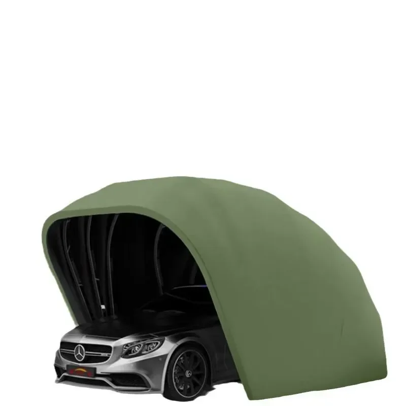 

Semi-automatic folding garage mobile retractable outdoor simple parking shed car awning anti-sun and dust-proof canopy