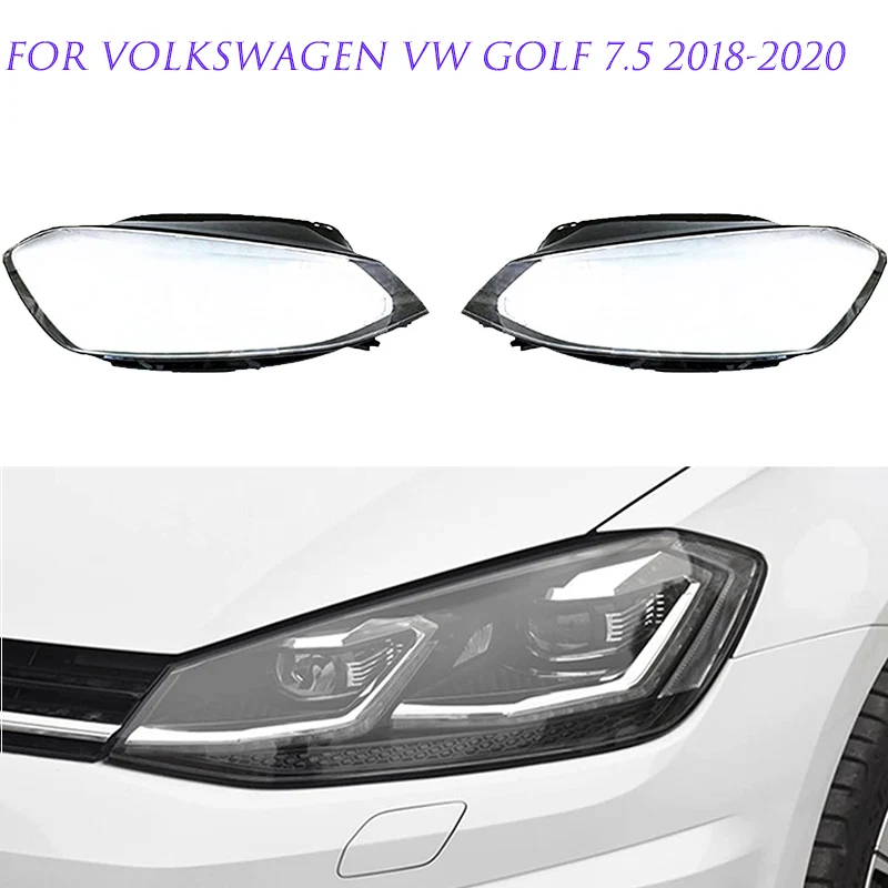 

Car Front Headlight Lens Cover Headlamps Lampcover Transparent Lampshades Lamp Shell For Volkswagen VW Golf 7.5 2018 2019 2020