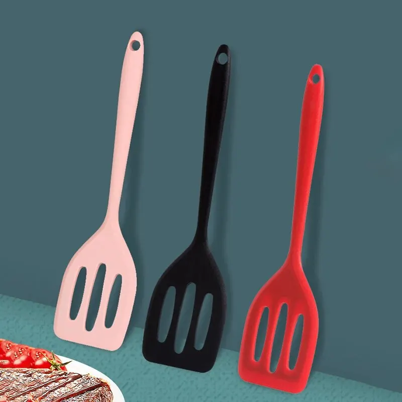 Small Silicone Dpatula Heat-resistant and Non Stick Pan Frying Spatula Flat Bottom Pan Spatula Kitchen Tool