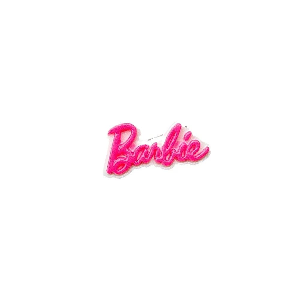 5pcs New Barbie English plate handmade diy resin accessories cartoon resin flatback cabochons diy crafts supplies