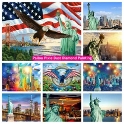 Statue Of Liberty New York City Landscape AB 5d Diamond Painting Manhattan Skyline Art Cross Stitch Mosaic Home Decor