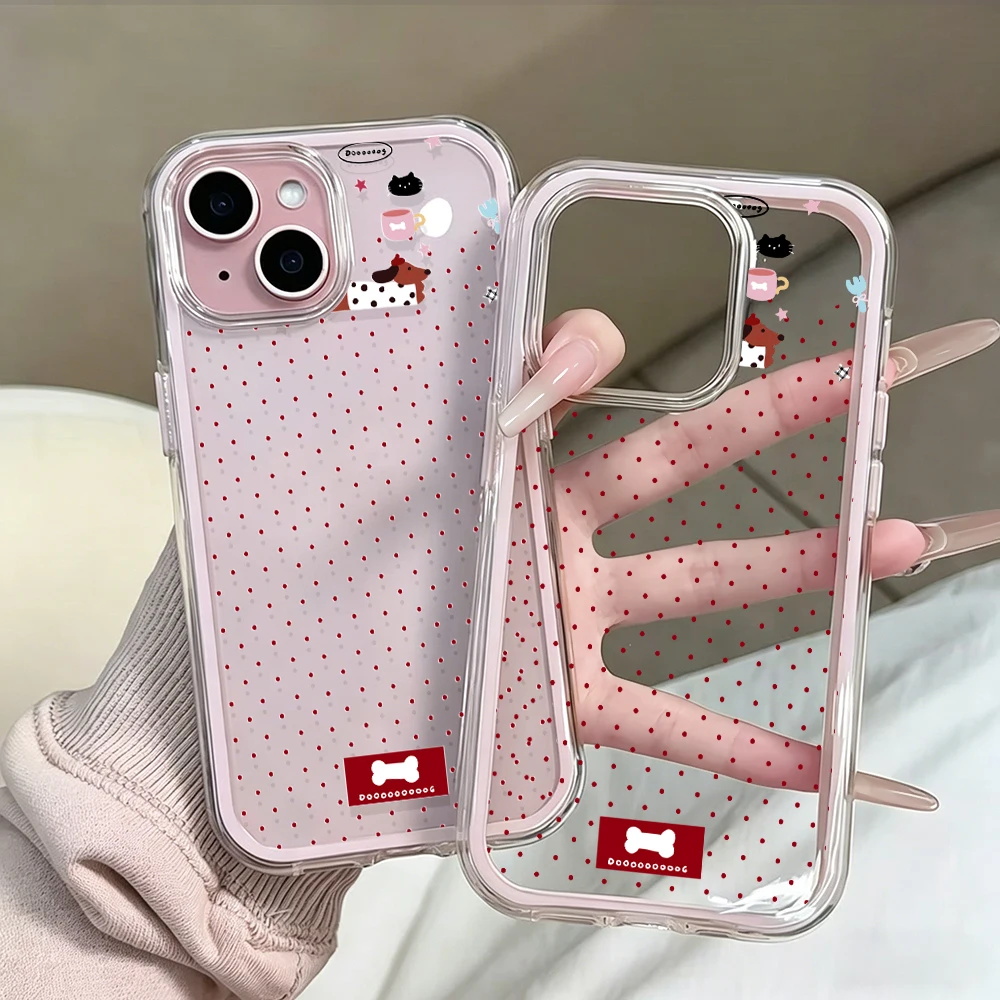 Niedliche Polka-Dot-Cartoon-Handyhülle für Samsung Galaxy S26 Ultra S25 S24 Edge S22 S23 Plus FE A57 A54 A55 A16 A35 A36 A37 5G Cover – Detail 6