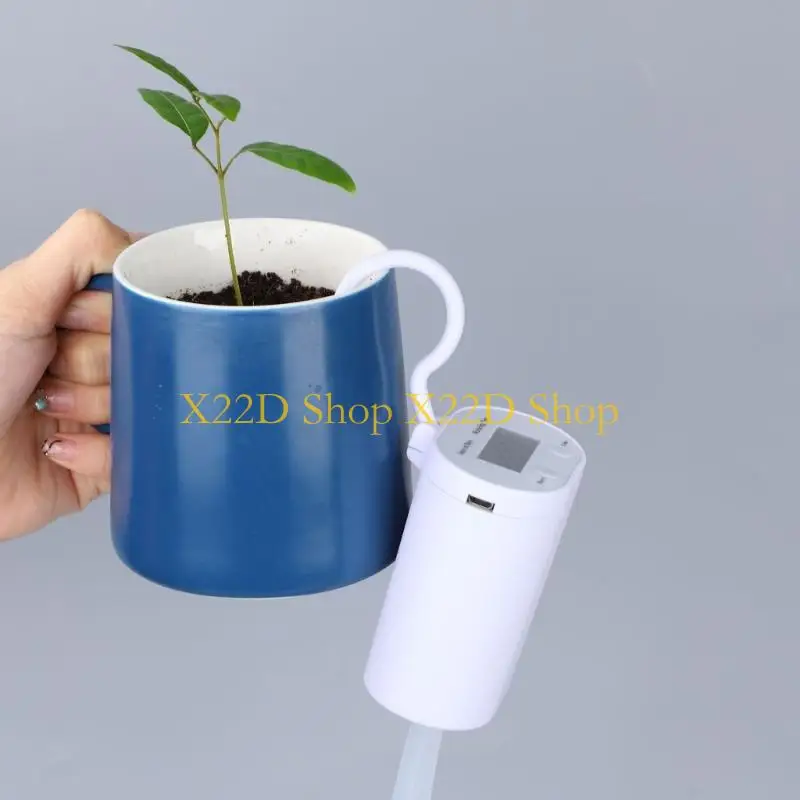 X22D Automatic Plant Watering Device With clock Feature Flexible Output For 2 Pots Indoor Outdoor Gardening