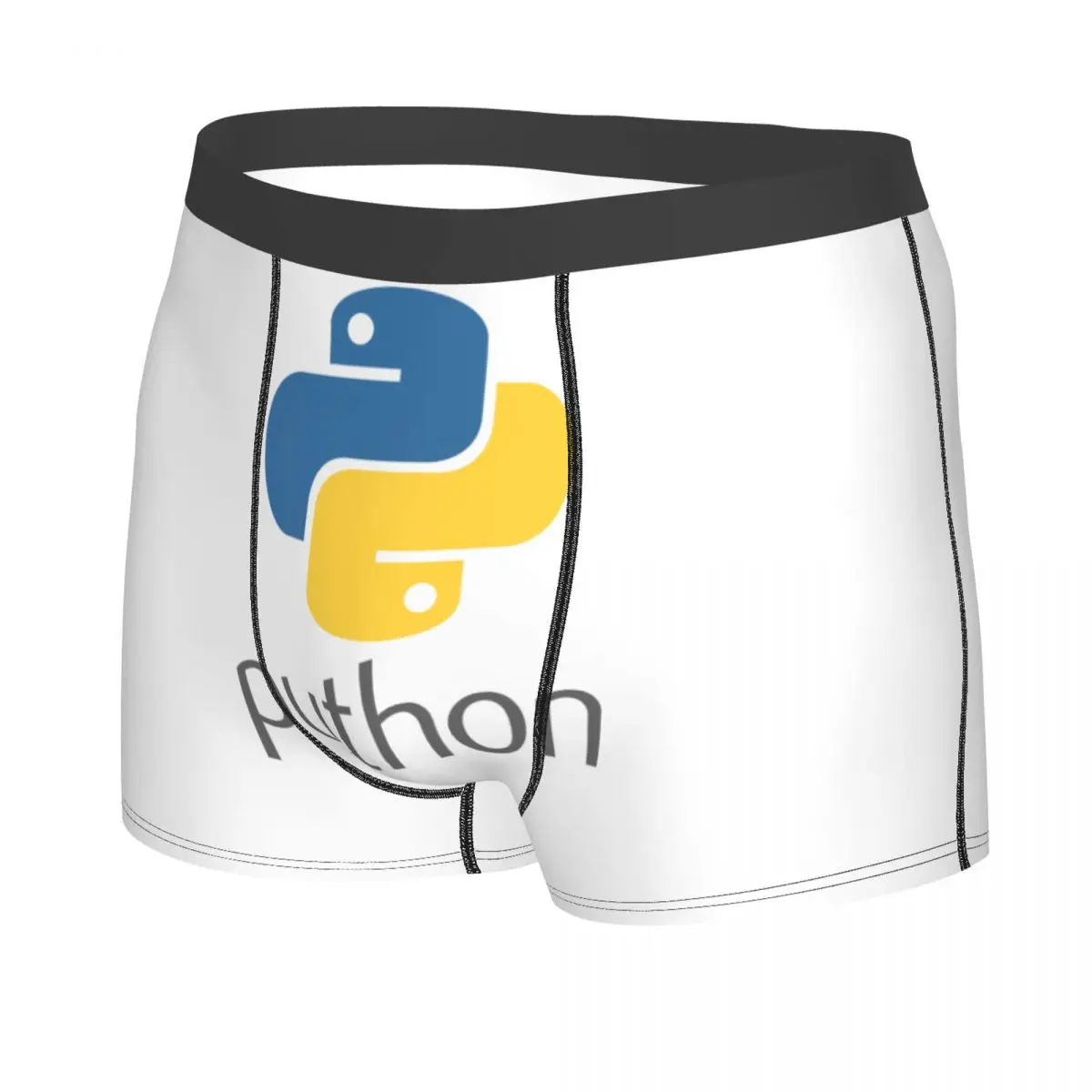 Programmer Python Symbol Boxer Shorts  Printed Computer Developer Programming Coder Underwear Panties Briefs Stretch Underpants