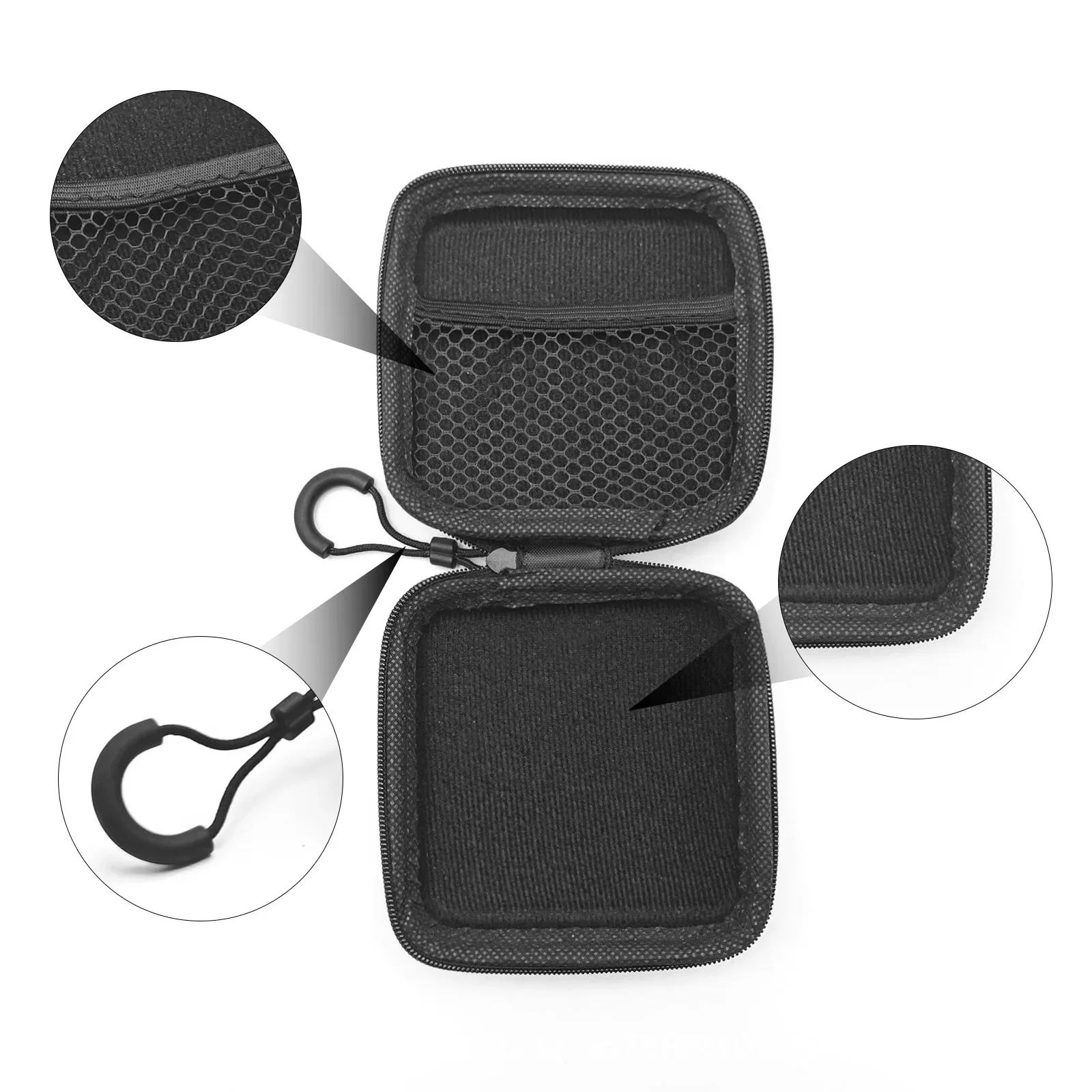Protective Hard Shell Case for RG Rotate Retro Game Console - Waterproof Shockproof Portable Storage Bag with Accessory Pocket