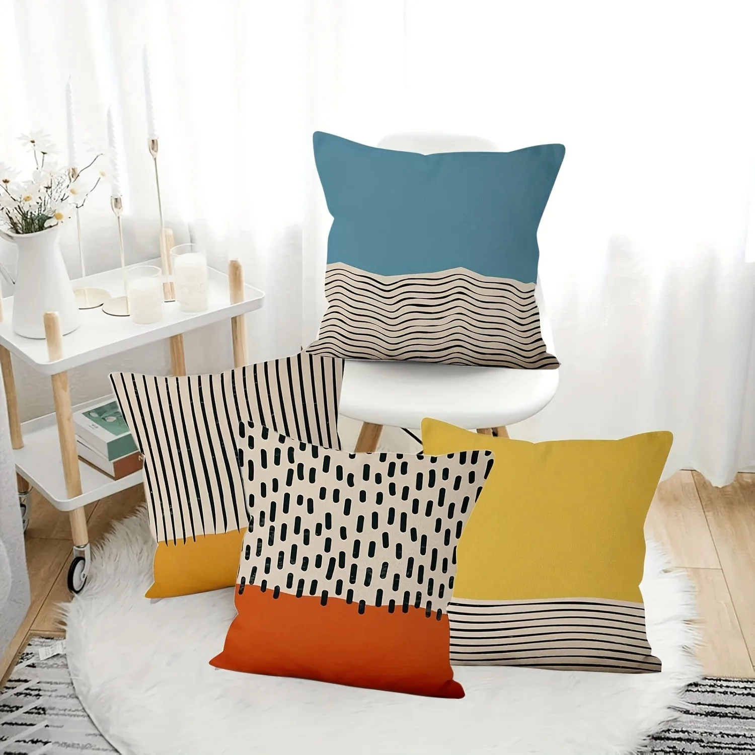 

Modern Abstract Watercolor Throw Pillow CoverSuitable for sofa car bedroom decorative cushion cover pillow cover