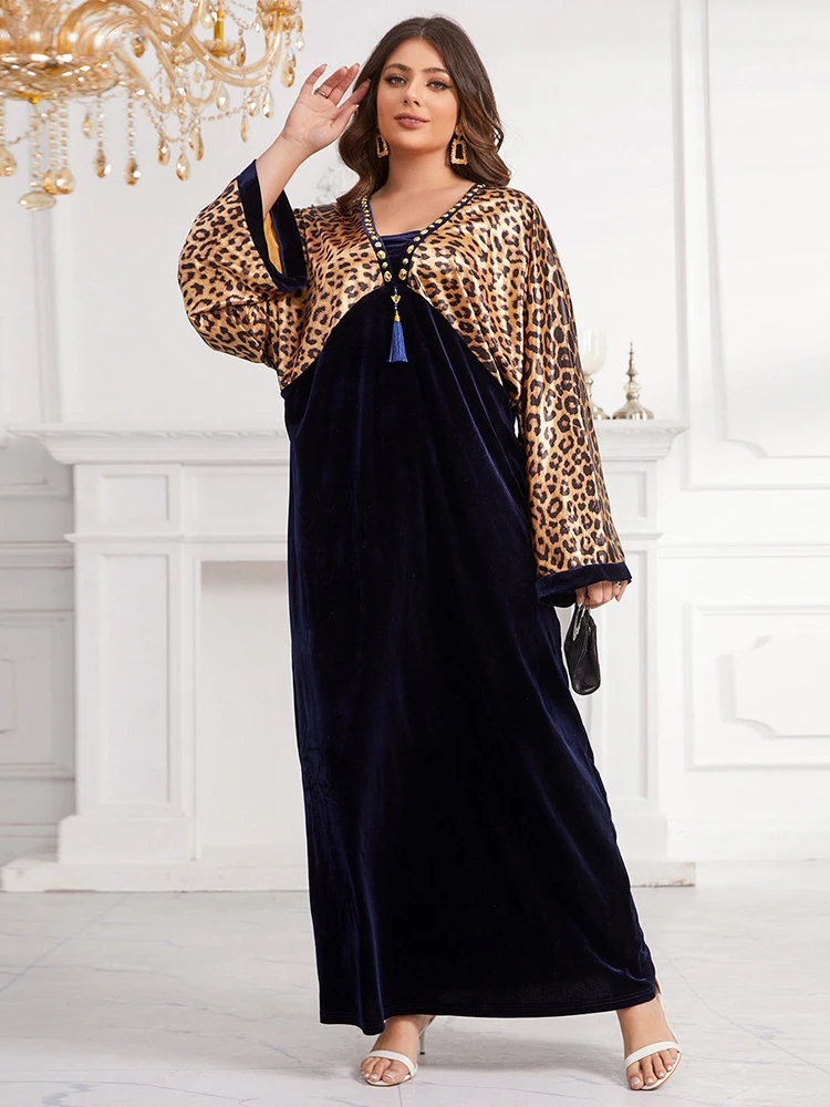 

Muslim Dresses For Women 2024 Eid Mubarak Dubai Luxury Velvet Long Sleeve Abayas Party Gown Islamic Clothing Caftan Marocain