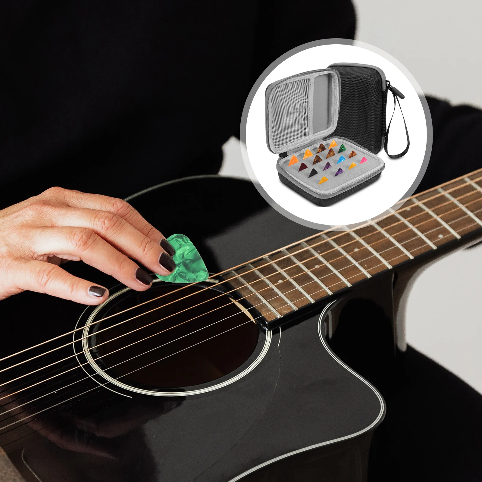 

Pick Storage Box Guitar Holder Accessories Picks Case for Electric with Stand Acoustic
