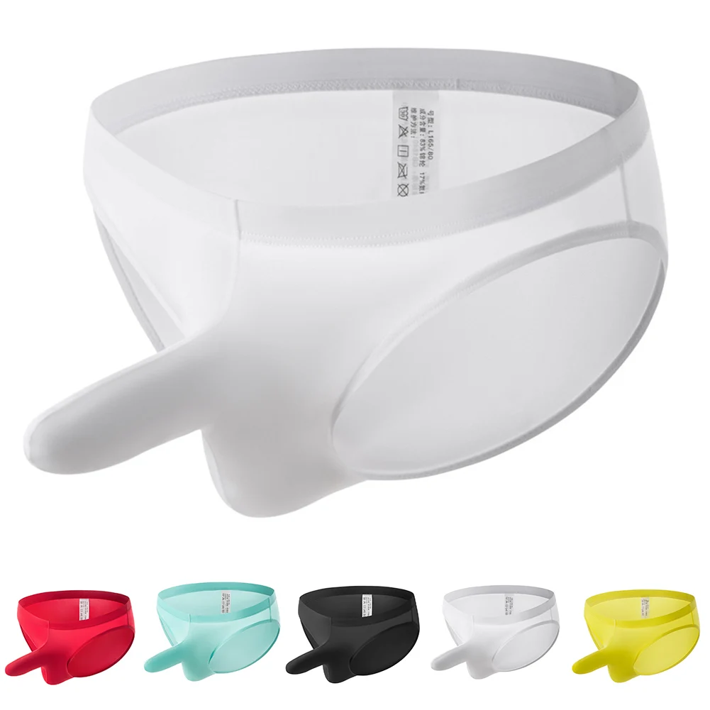 

M-xXL Size Breathable Elephant Nose Pouch Briefs Bikini Sissy Lingerie Sexy Low Waist Underwear Panties For Man