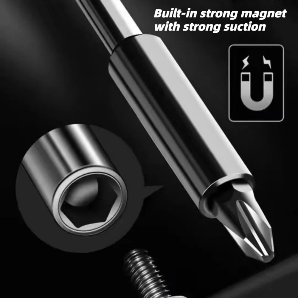 1/4 T-förmiger Sechskant-Steckschlüssel 5-13mm Verchromter Schraubenschlüssel T-förmiger Austauschbarer Bit-Schraubendreher Manuelles Werkzeug Schraubendreher-Bit-Set – Detail 4