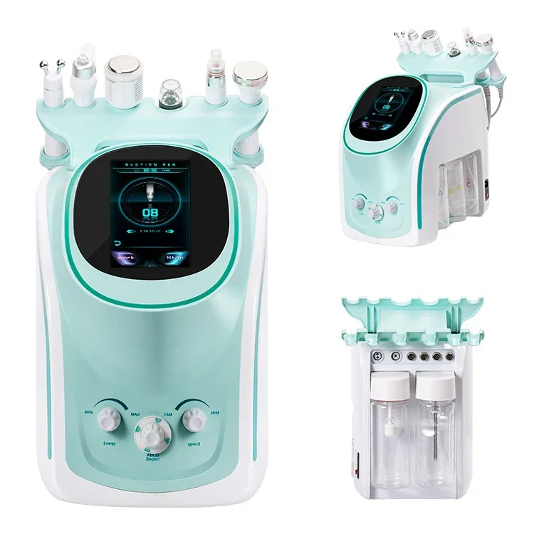 Strong Power 6 in 1 H2O2 Small Bubble Spa Machine Hydro Water Vacuum Diamond Peeling Beauty Facial Cleaning Device