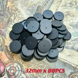 Model bases 80 x 32mm round plastic bases for Gaming Miniatures