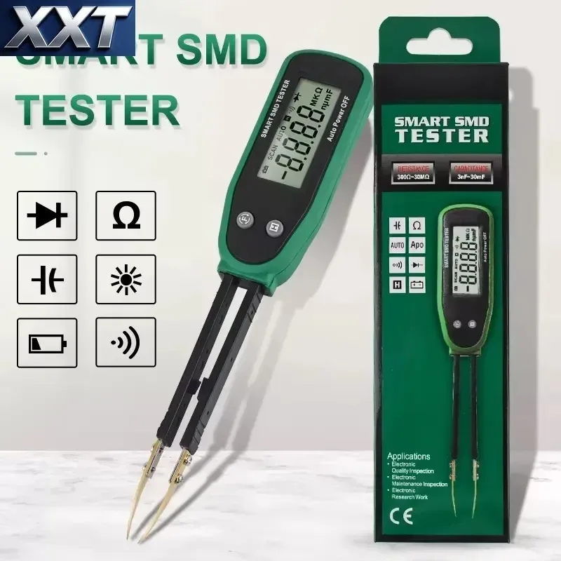 XXT Smart Digital Multimeter Auto Range LCD Display SMD Tester MS8910 3V Lithium Battery Dustproof Capacitance Resistance