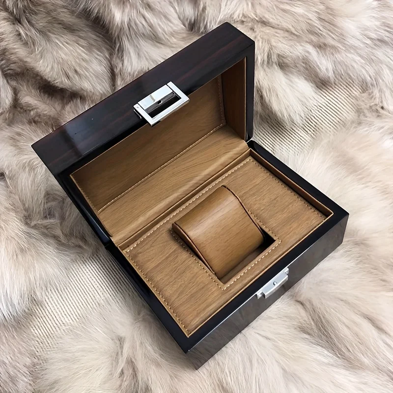 حافظة ساعة خشبية فاخرة مطلية مناسبة لتخزين الساعات والقلائد وصندوق تخزين الساعات الميكانيكية المختلفة