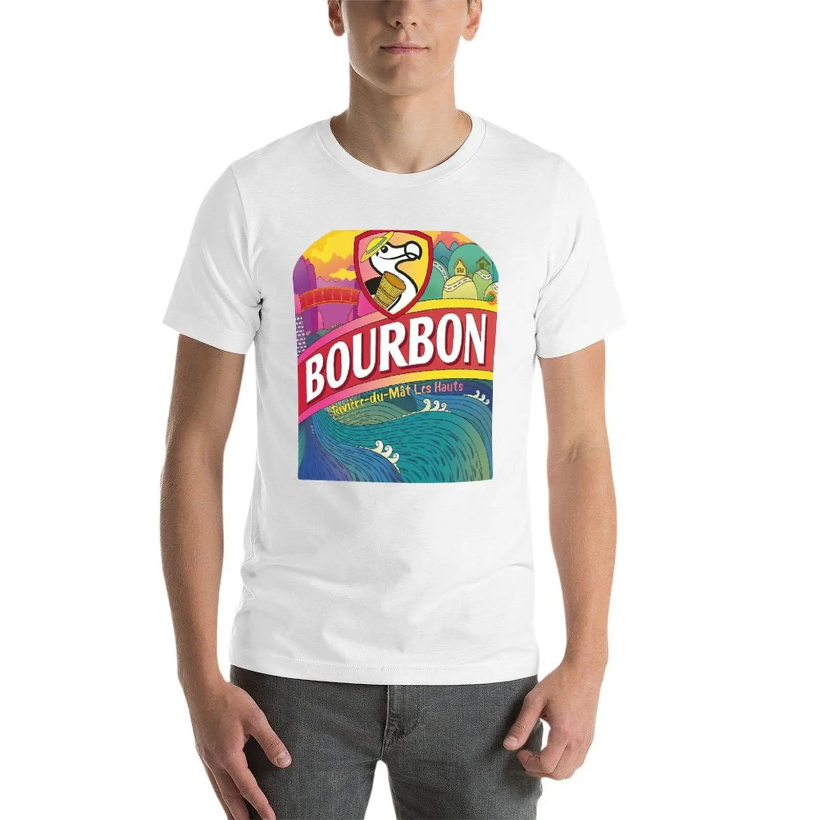 Bourbon Dodo Beer Shower Curtain T-shirt Crewneck Movement Funny Novelty T-shirts Funny Leisure USA Size