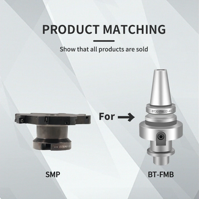 SMP 06/08/12 63mm-125mm FMB22 Three-sided Edge Milling Cutter T-slot Side Back Mill Slotting  MPHT YBG302 Milling Inserts