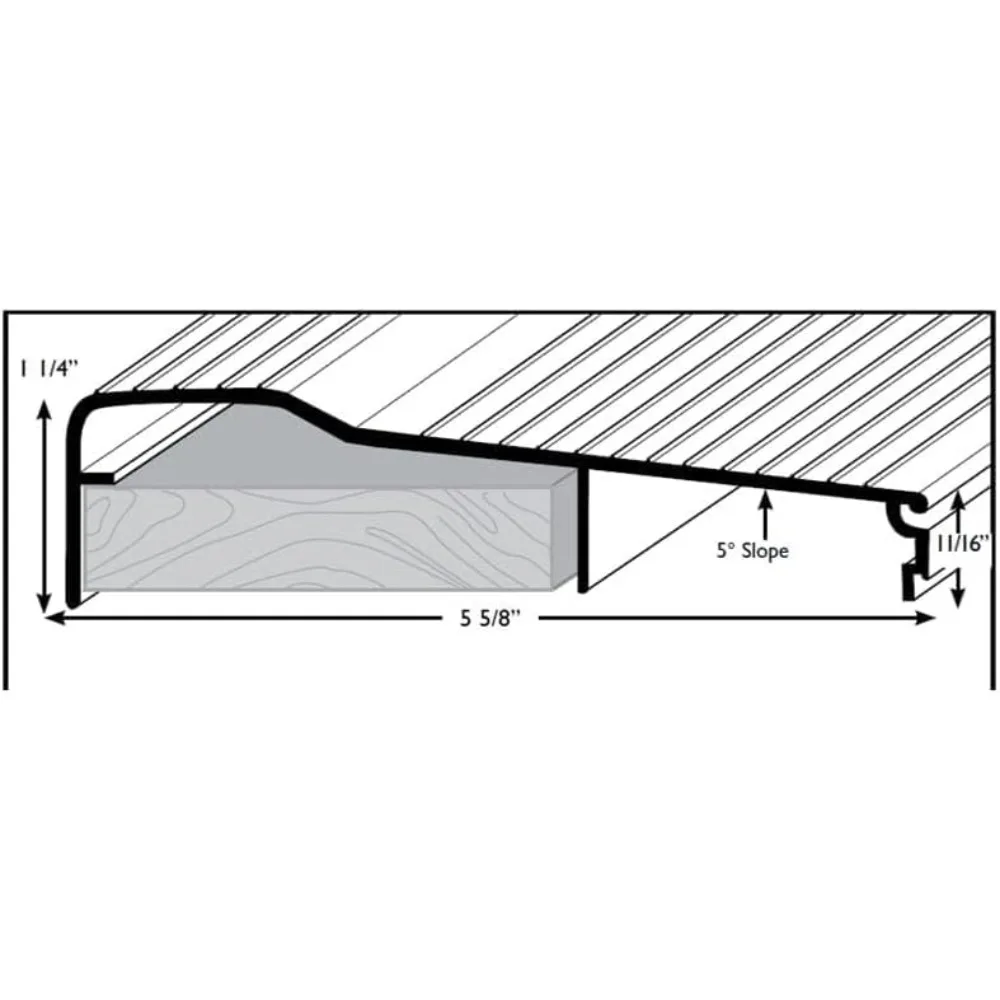 عتبات الأبواب المصنوعة من الألومنيوم - خيارات عالية الجودة باللون الأسود/الأبيض للاستخدام السكني والتجاري، مقاومة للماء، مقاس 36/48/72/95 بوصة