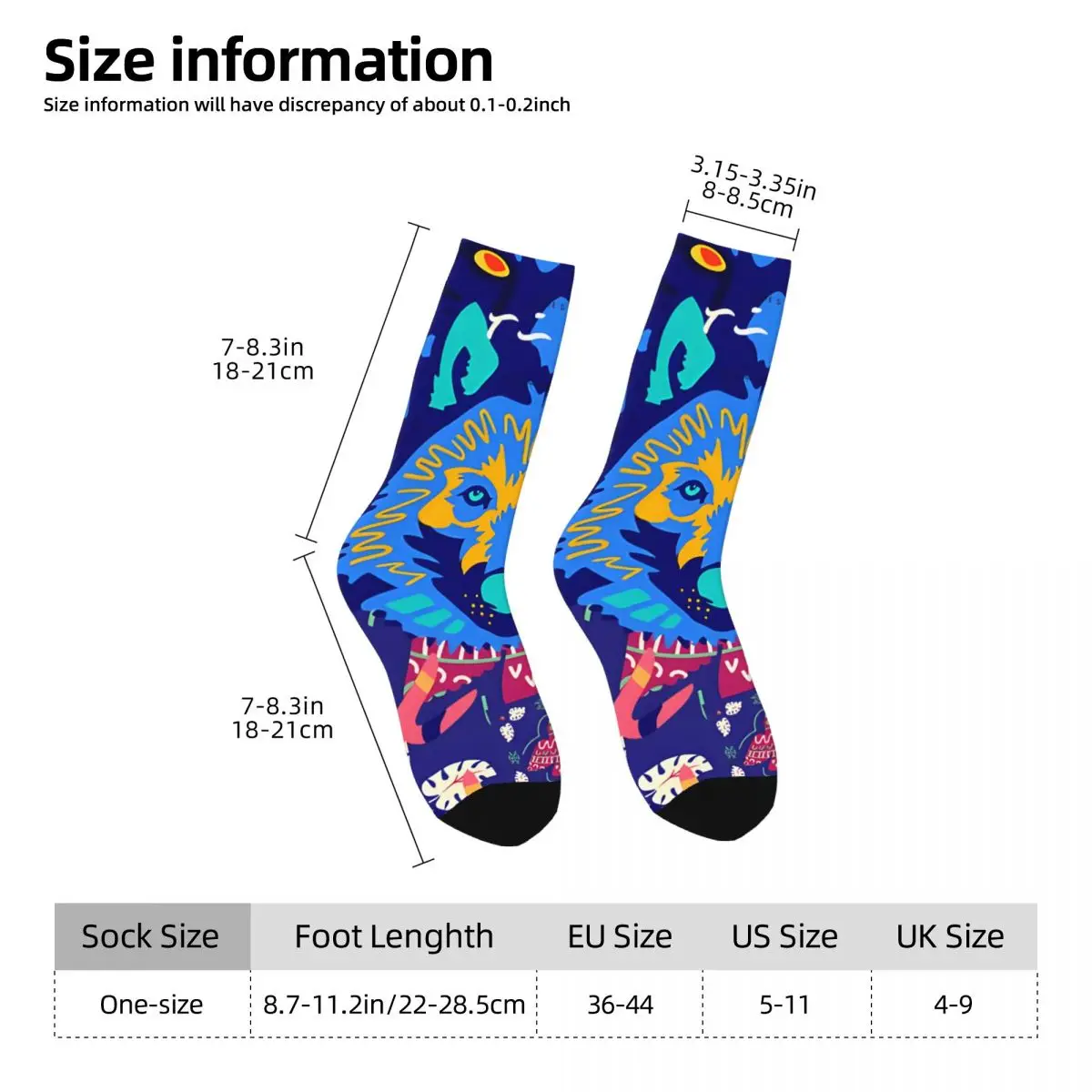 The Wolf Sock Printed Man Polyester