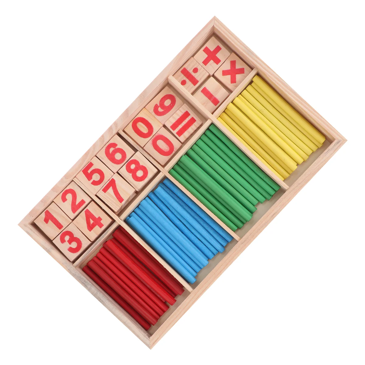 Educational Toy Counting Rods Childrens Toys Puzzle Wooden for Kids Arithmetic Bamboo Play