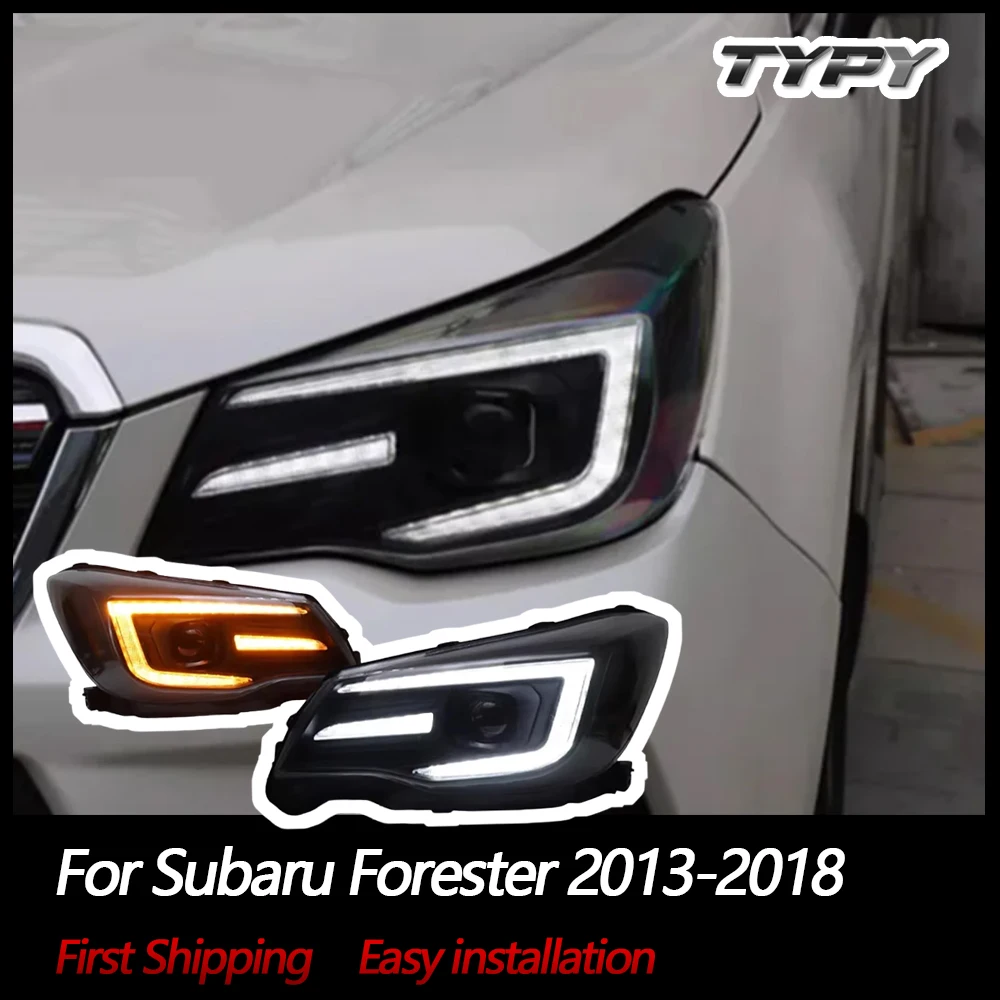 

TYPY Car Lights For Subaru Forester Headlight 2013-2018 LED Projetor head Lamp Daytime Running Light Automotive Accessories