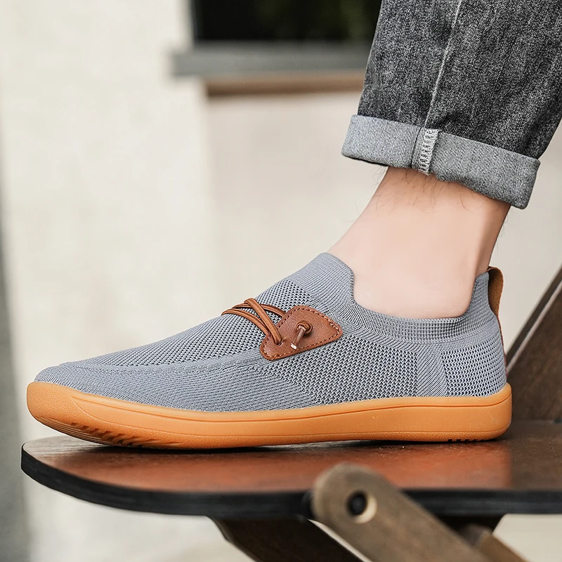 New Spring Men Casual Shoes Wide Toe Soft Loafers Comfortable Men\'s Driving Shoes Quality Mesh Flat Moccasins Men\'s Sneakers