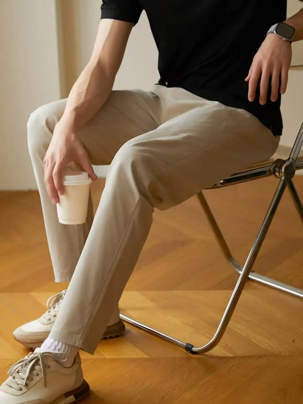 

Мужские брюки для бизнеса и повседневной носки на весну-осень: драпированные, немнущиеся, легкие, прямые, с микроэластичностью, длинные