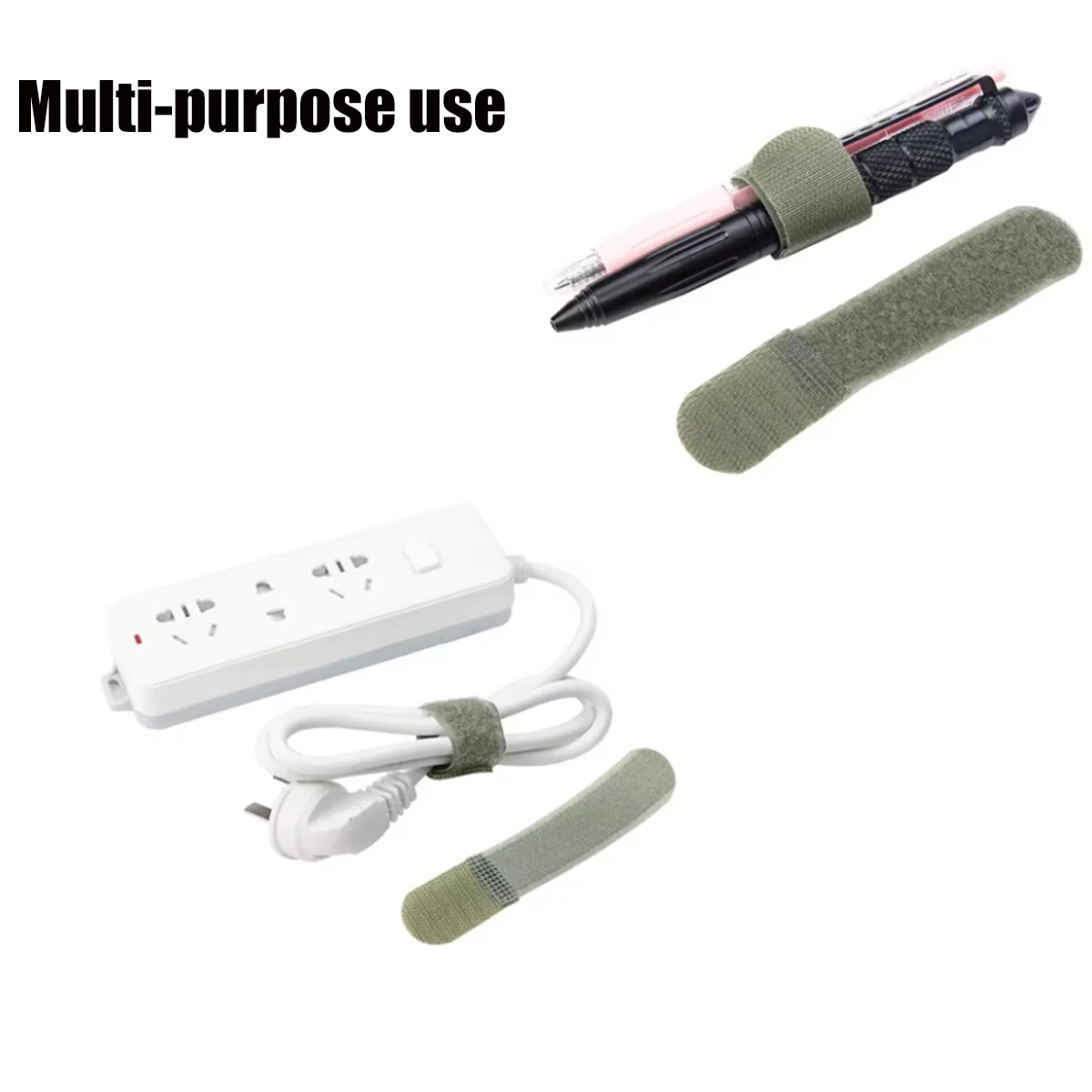 5Pcs Tactical Hunting Accessories Nylon Straps Reusable Cable Ties with Hook Loop Fastener Buckle Small Tool Used to Organize