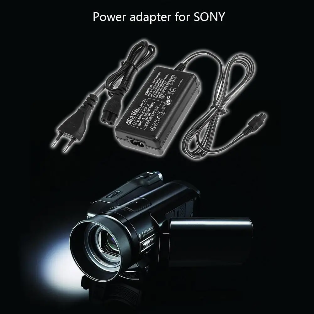 

100V-240V AC Power Adapter Professional Power Supply AC Adapter with LED Indicator for Sony AC-L200 L25B DSLR Camera
