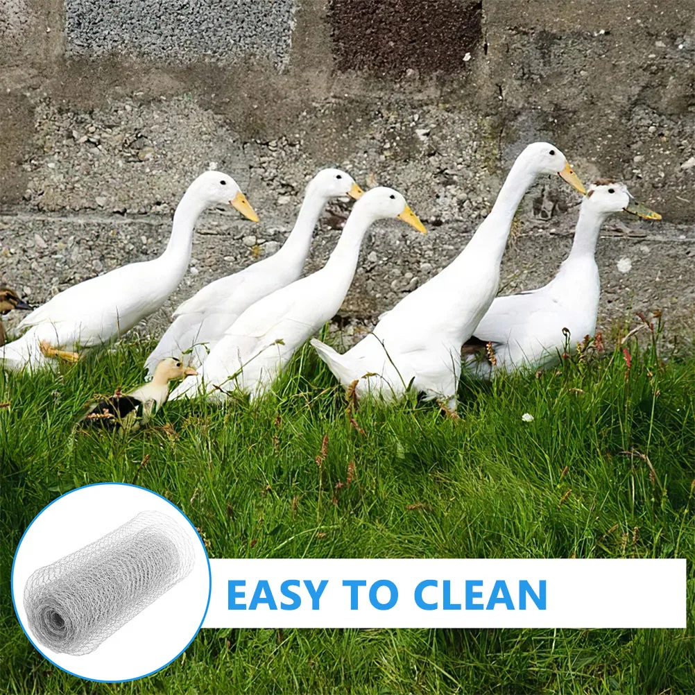 

1 Roll DIY Chicken Wire Fence Poultry Netting Hexagonal Wire Mesh Net for Garden Crafting Poultry Breeding Net