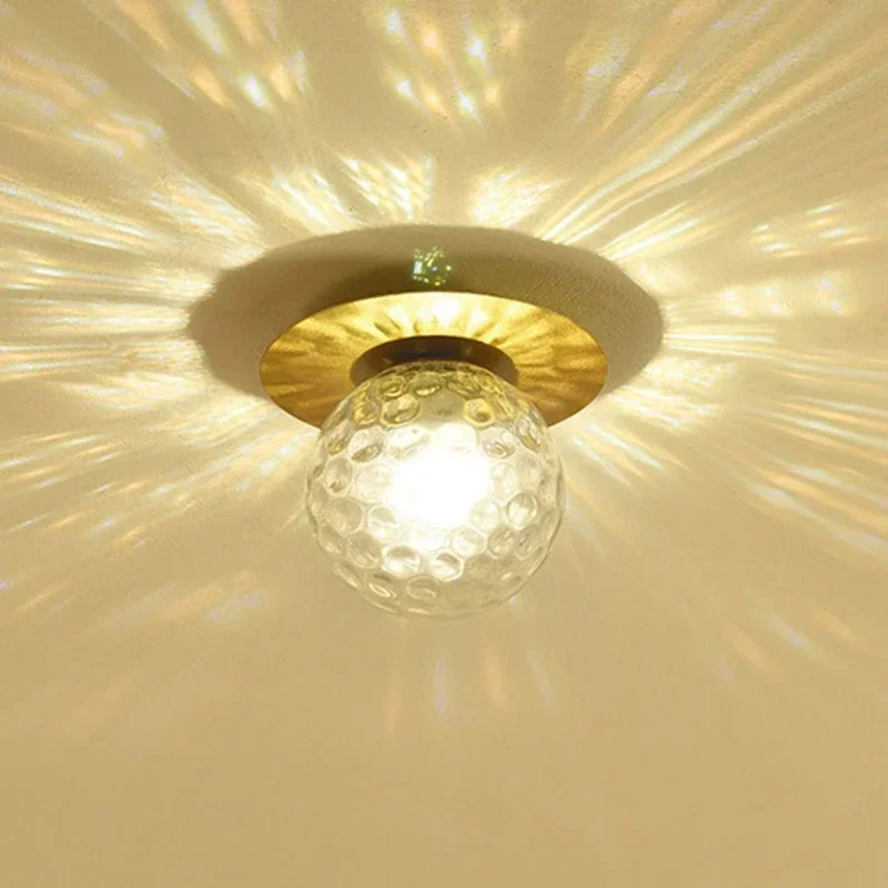 

Modern LED Ceiling Light Corridor Pendant Lamp Glass Ball Living Room Cloakroom Indoor Staircase Decoration Lighting Fixtures