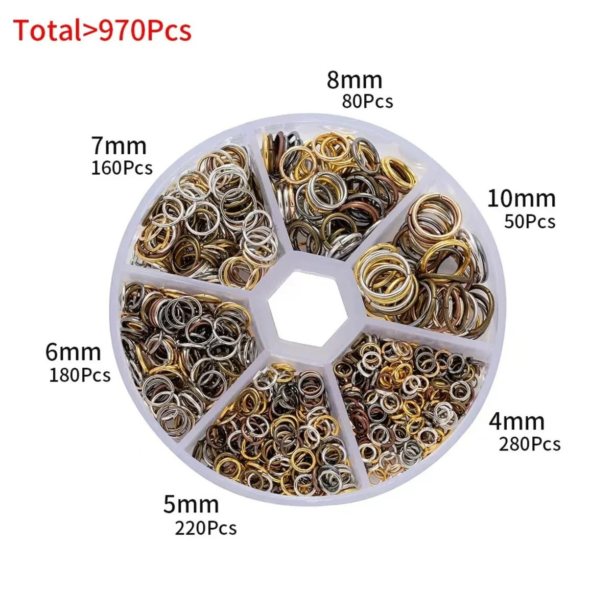 

Stainless Steel Open Jump Rings & Split Rings Connectors Set ✨ Multi-Size 4/6/8/10mm DIY Jewelry Making Supplies