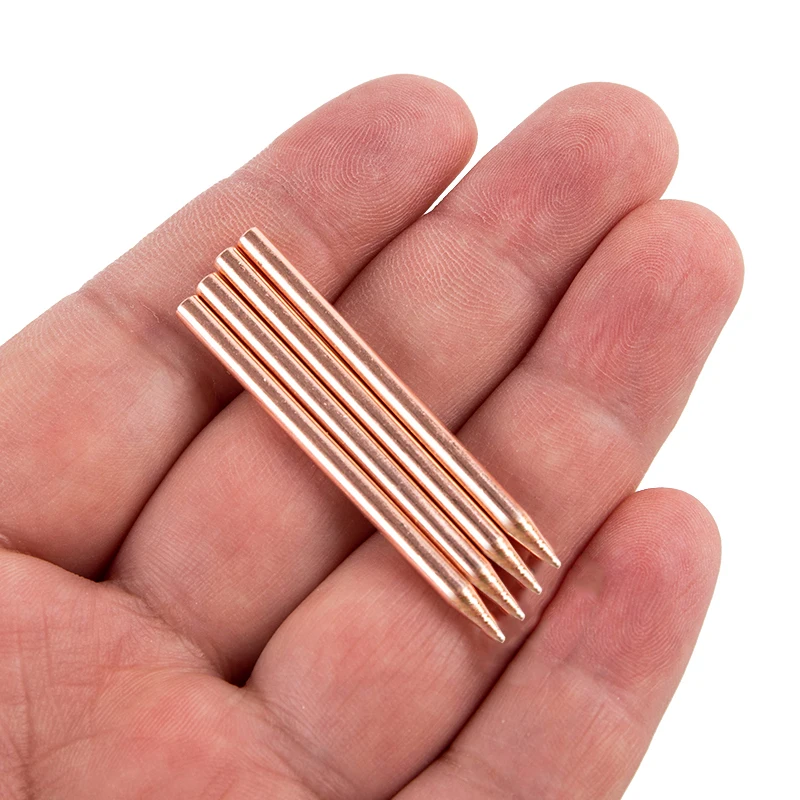 2 Pcs 3mm Copper Electrode Head Welding Needle 18650 Lithium Battery Spot Welder Electrode Tip For High Detailed Projects