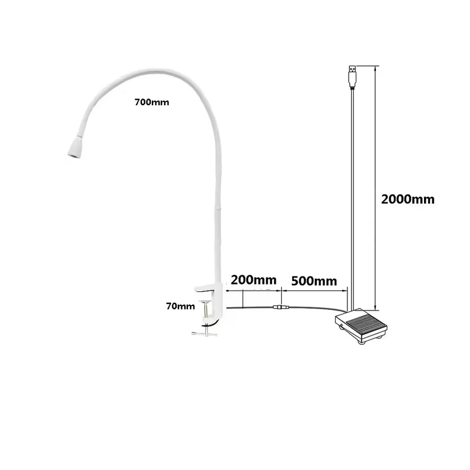 10W Lash UV Curing Lamp with Foot Switch False Eyelash Extension Nail Dryer Grafting Glue Fast Curing Light