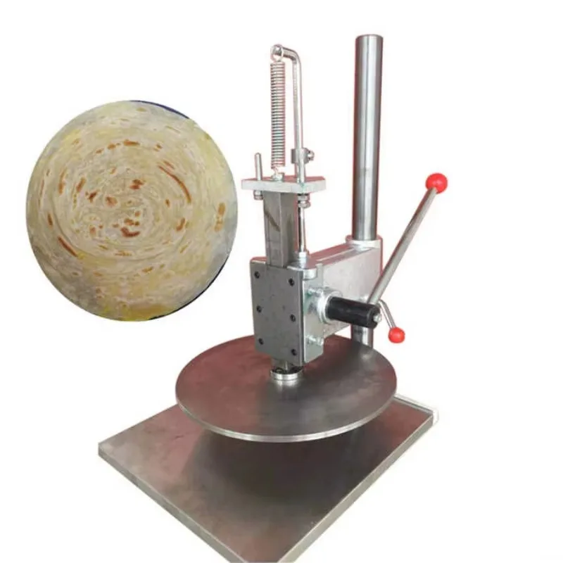 Commercial 25cm Manual Cake Flatten Flat Pressing Machine Hand Pita Bread Dough Press Equipment Pizza