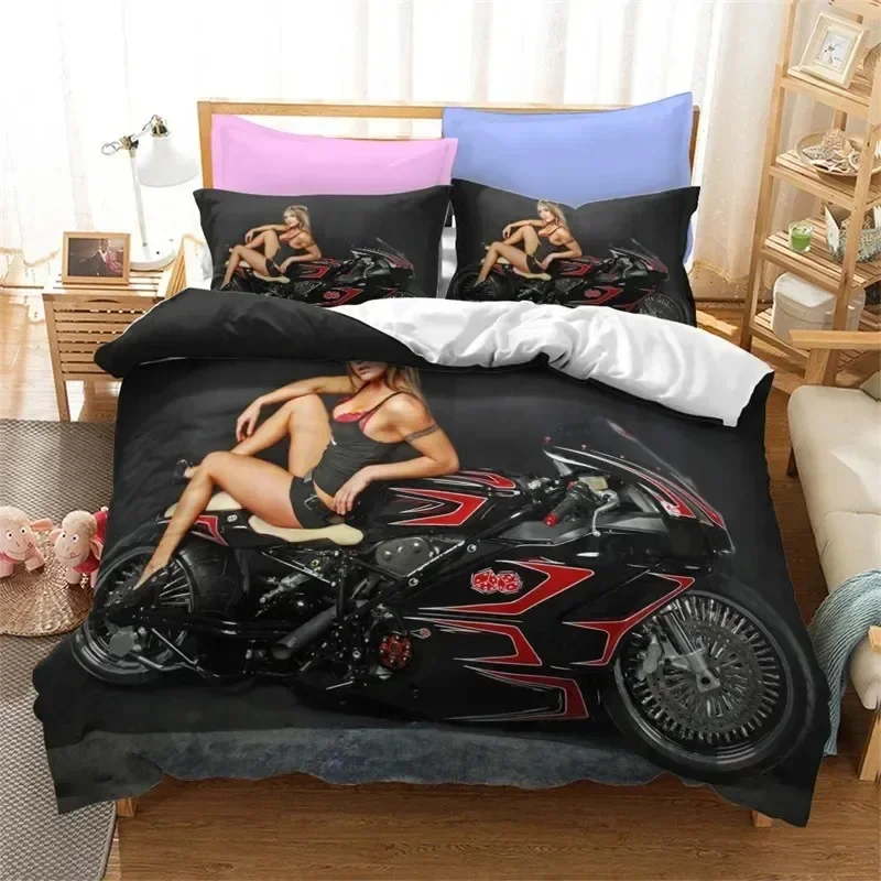 Car King Duvet Cover Sexy Buttocks Girl Bedding Set Soft Microfiber Bikini Comforter Cover For Women Teen Adults Bedroom Decor