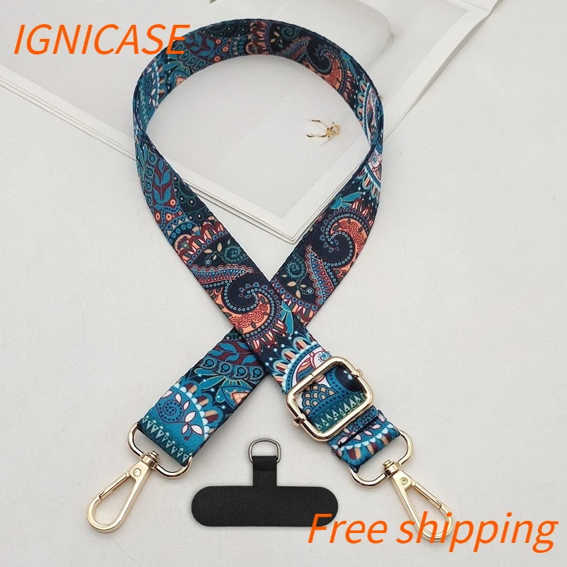 Accessories Niche Ethnic Bohemian Mobile Phone Strap Adjustable Double Hook Universal Gasket Bag Lanyard Bag Parts Accessories