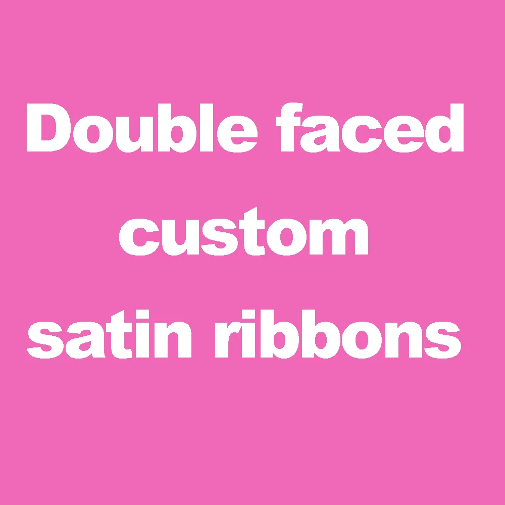 

DUWES Many Sizes 50yards 100yards Custom Ribbon Double Two Faced Printed Satin Ribbons DIY OEM Decoration D1999