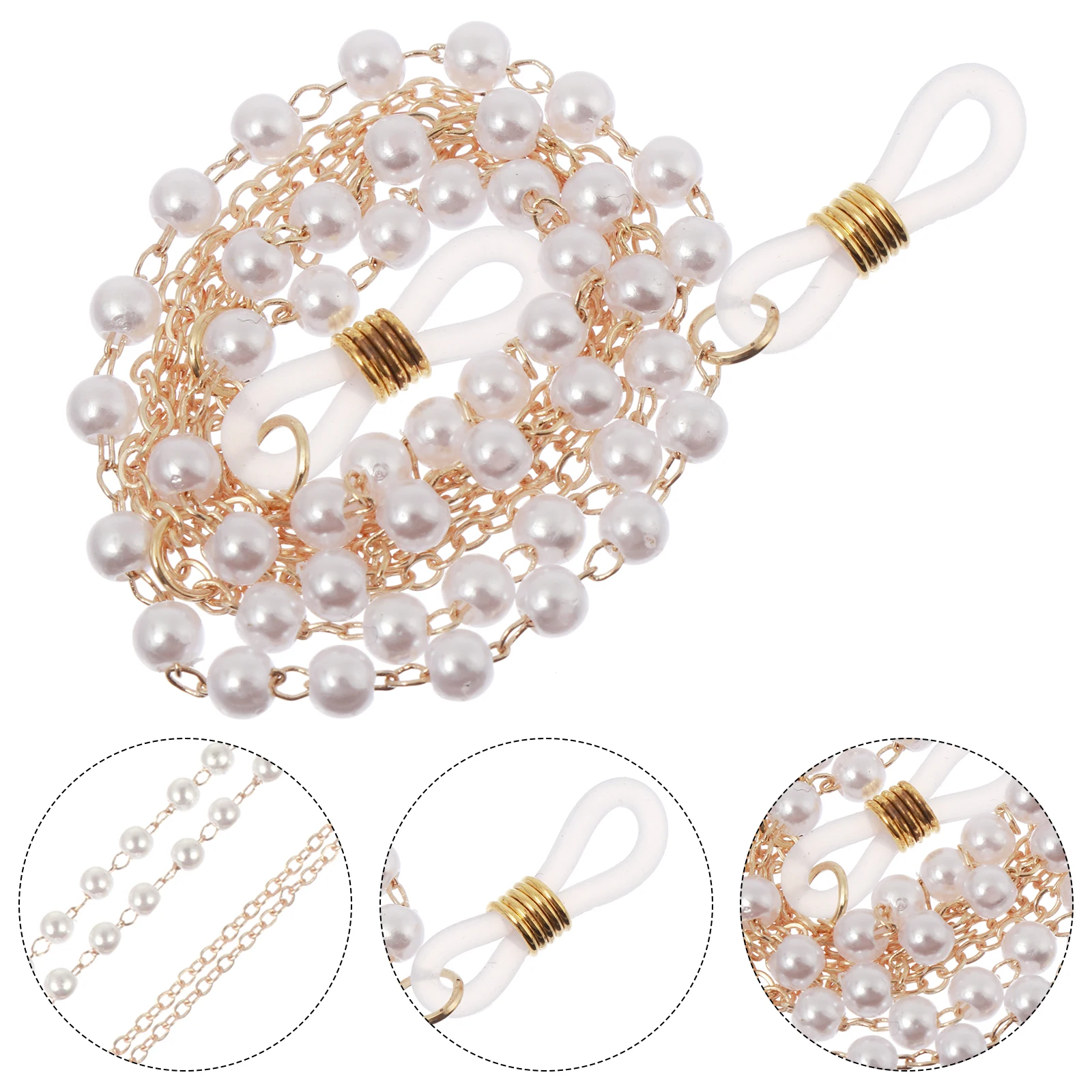 

2pcs Chain Alloy Eyewear Retainer Strap Mask Sunglasses Lanyard Eyeglass Chain Eyewear Retainer Strap Durable Non Slip