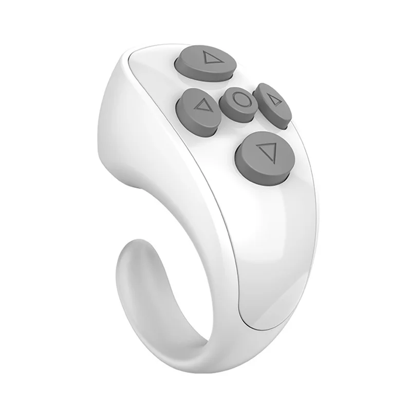 Ring Controller E-Book Page Turner Instant Remote Control Ring Music Video Controller Fortiktok IOS Android Laptop White-Y47A