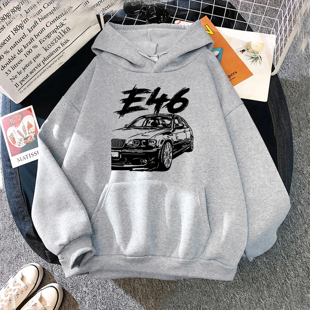 E46 Car Hoodies men cool Spring Autumn Women hoody Aesthetic Clothes Fashion Sweatshirt Graphic fleece Hoodie unisex Sudaderas