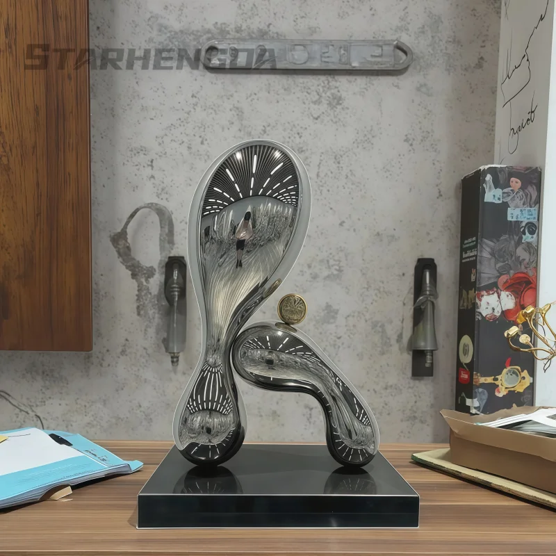 

Stainless steel abstract modern creative interior living room Corridor Hotel shop Interior sculpture art decoration