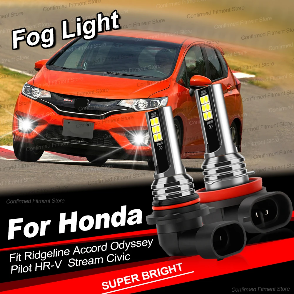 

200W High Bright Bulb H11 9006 HB4 Canbus LED Car Front Fog Lamps For Honda Fit Ridgeline Accord Odyssey Pilot HR-V Stream Civic