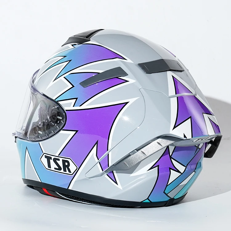 Factory Price Brand New ABS Material ECE R22.06 Certificate Big Tail Helmet Full Face