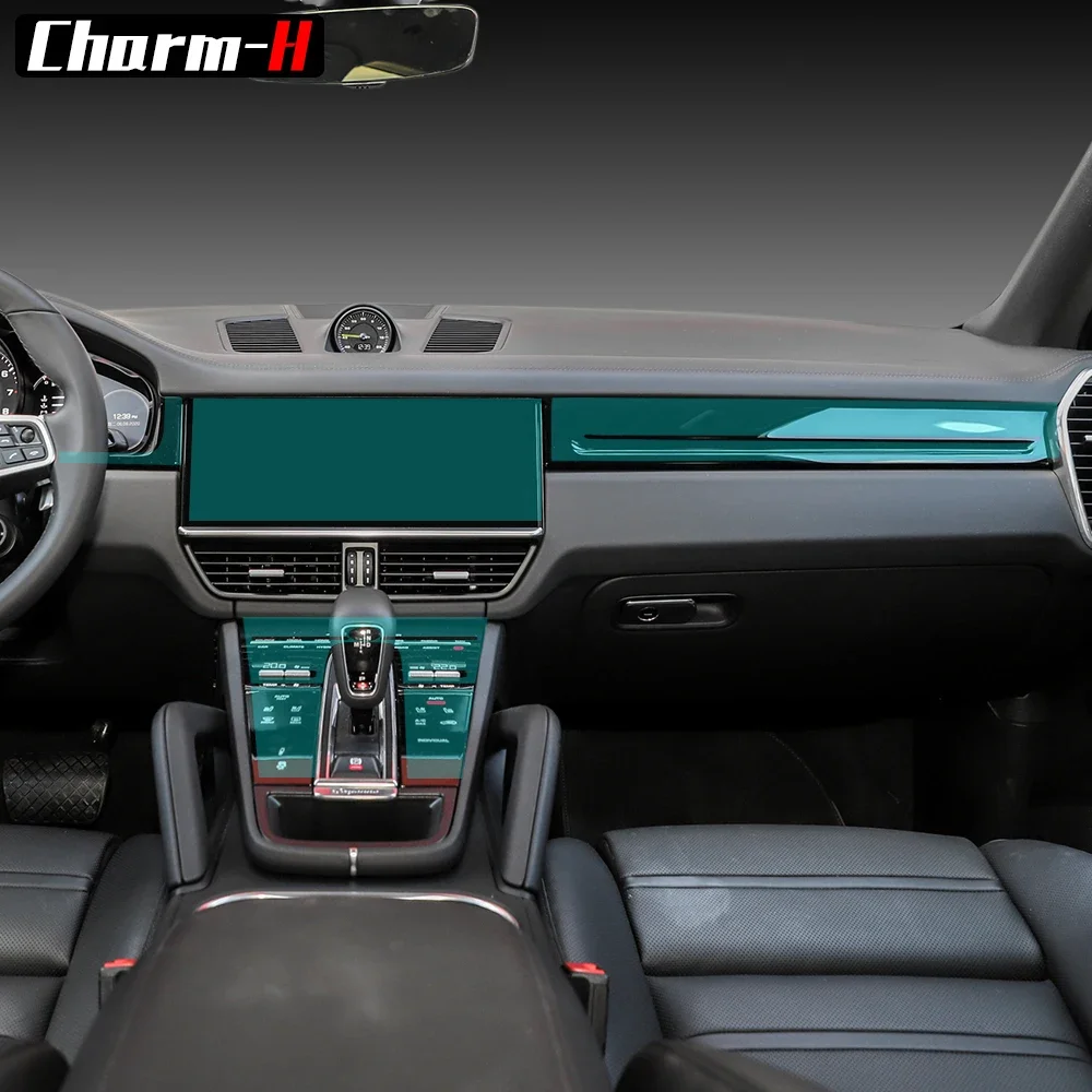 

Car Interior Central Console Gear Shift Dashboard Navigation Screen Door Panel Protective Film for Porsche Cayenne E-Hybrid 2019